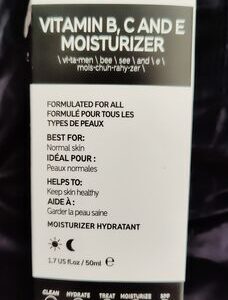 Vitamin B, C and E moisturizer