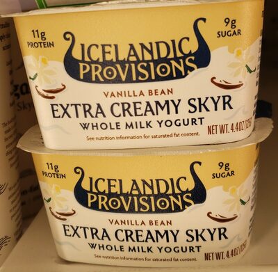 Extra Creamy Skyr Whole Milk Yogurt Vanilla Bean