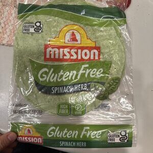 Gluten Free Spinach Herb Tortilla Wrap