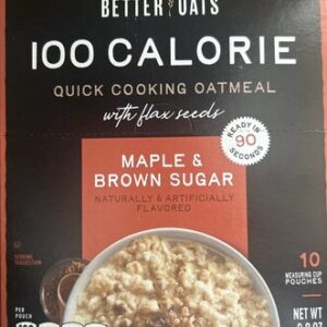 Quick Cooking Oatmeal Maple & Brown Sugar