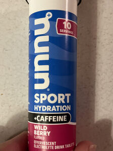 Sport Hydration +Caffeine Wild Berry Flavored Effervescent Electrolyte Drink Tablets