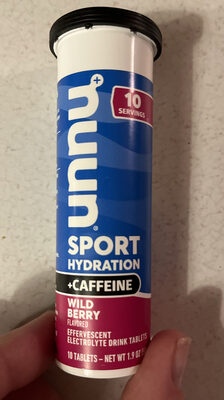 Sport Hydration +Caffeine Wild Berry Flavored Effervescent Electrolyte Drink Tablets
