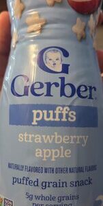 puffs strawberry apple grain snack